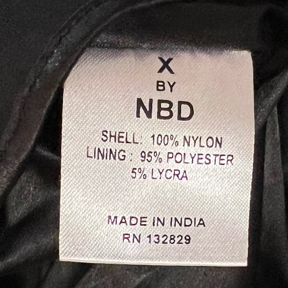 X by NBD Angel Mini Dress Black Silver Sequin Embellishment dropped back small - Picture 8 of 16